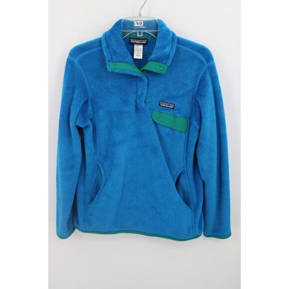 Patagonia Womens Re-Tool Snap-T Fleece Pullover Polartec Teal Blue Size Medium - Picture 1 of 8